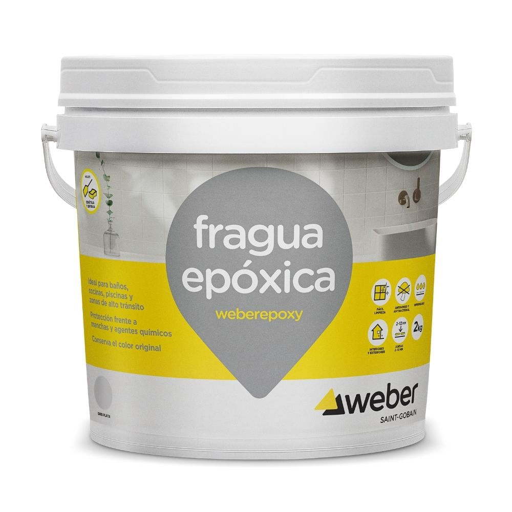 Fragua Epóxica Gris Plata x 2kg Weber