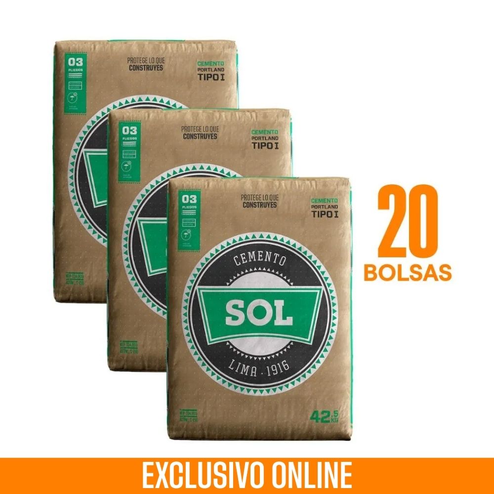 COMBO Sol: 20 Cementos Portland Tipo I 42.5 kg