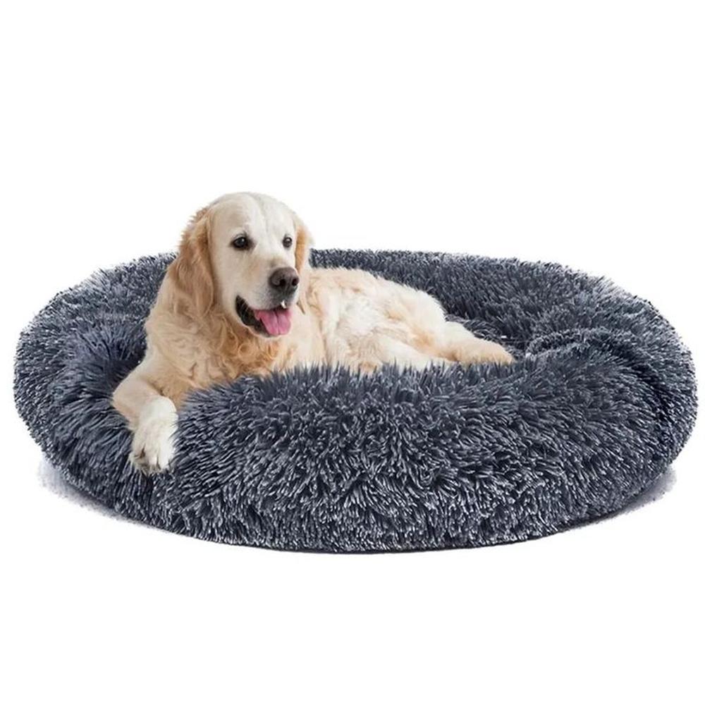 Cama Donut Extra Grande XL 80 cm Felpa Duradera 1-2 Perros Cama Donut Extra Grande XL 80 cm Felpa Duradera 1-2 Perros