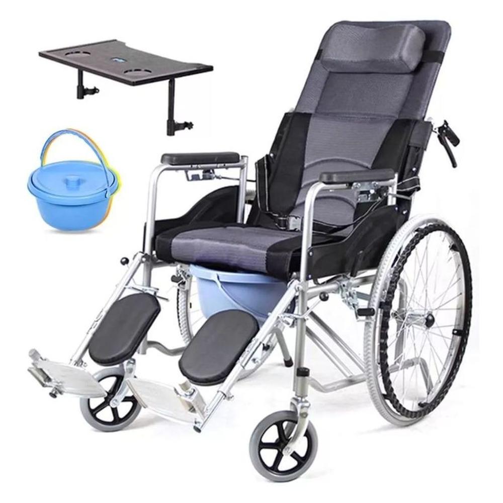 Silla De Rueda Neurologica Reclinable 180 Grados Con Mesa y Basin