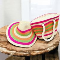 Cartera Playera Bolso Playa Tote Bag Con Sombrero