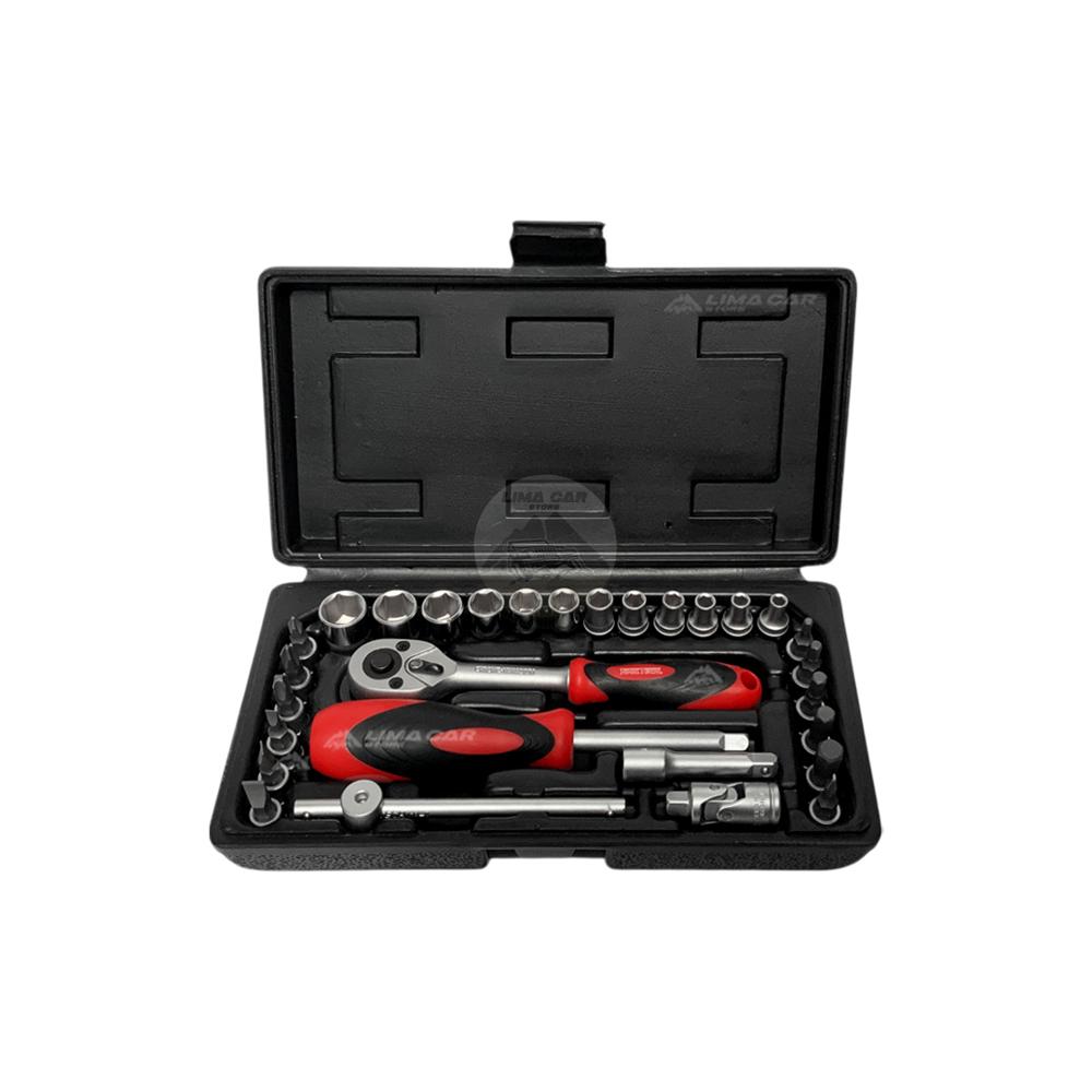 Juego Maleta 29 Piezas  1-4'' Dados Llaves Rachet