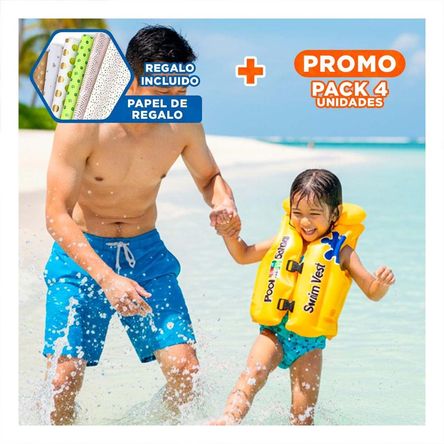 Pack4 Flotador de Juego 58660EU 51x46 CM Chaleco Seguro y Divertido Y+Papel Regalo Pack4 Flotador de Juego 58660EU 51x46 CM Chaleco Seguro y Divertido Y+Papel Regalo