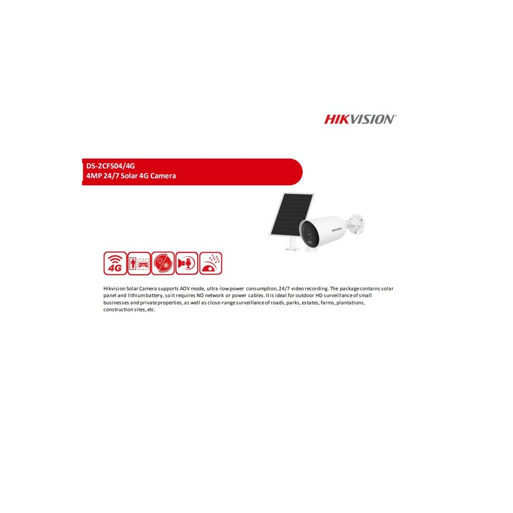 Hikvision DS-2DE2C400IWG-K4G Camara Exterior 4G 4MP con Bateria y Panel Solar