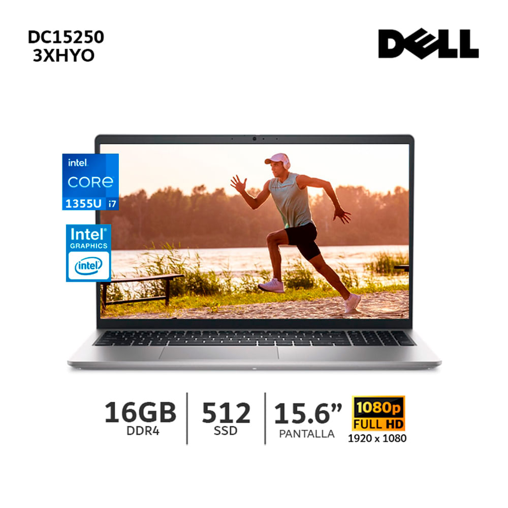 Laptop Dell Dc 15250 Intel Core I7-1355U 3.7GHZ Ram 16Gb DDR4 Ssd 512Gb  Pantalla15.6 Fhd - 3XHY0