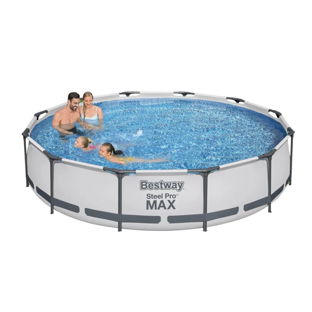 Piscina Estructural Redonda con Bomba Bestway Steel Pro MAX 366 76