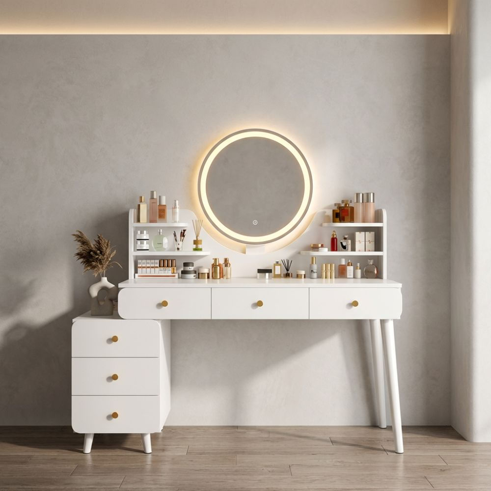 Tocador con espejo Akira Blanco | Masiva Home
