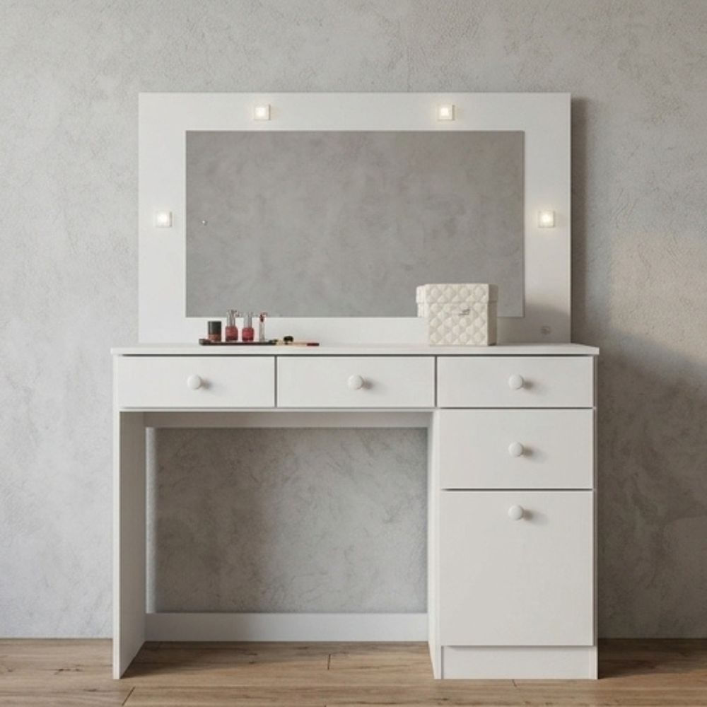 Tocador con espejo Mayumi Blanco | Masiva Home