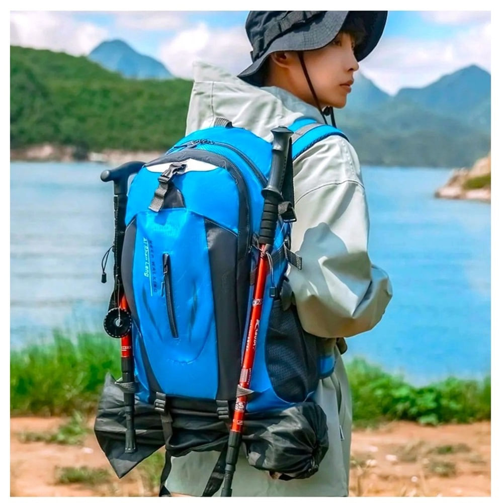 MOCHILA OUTDOOR DEPORTE ESCOLAR LAPTOP GYM VIAJE IMPERMEABLE WATERPROOF COMPARTIMIENTOS GENIEKA