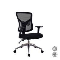 Silla Ergonómica Fone Ultra Gerente Aluminio Negro Althea Confort
