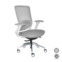 Silla Ergonómica Loop Gerente 4D Aluminio Gris Althea Confort