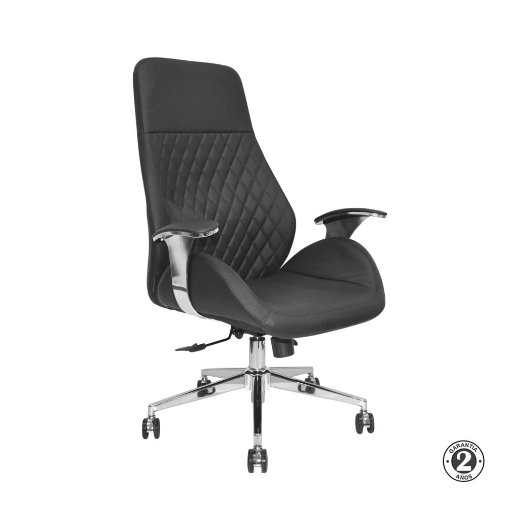 Silla Ergonómica Markus Presidente Negro Cuero Althea Confort