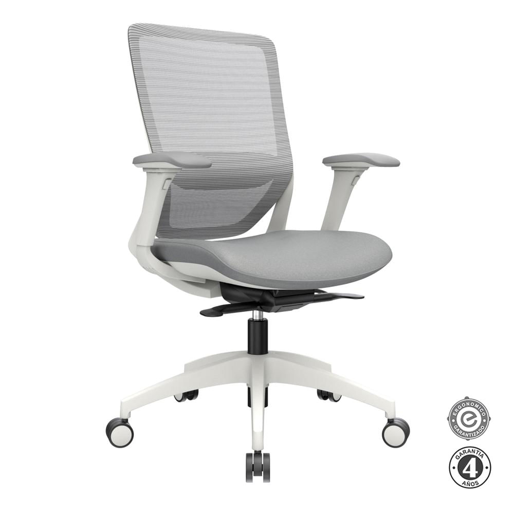 Silla Ergonómica Loop Gerente 4D Nylon Gris Althea Confort