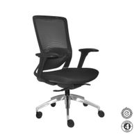 Silla Ergonómica Loop Gerente 4D Aluminio Negro Althea Confort