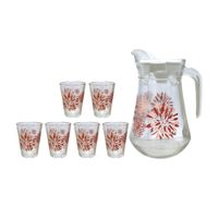 Jarra con Vasos Flóreal 7 Piezas