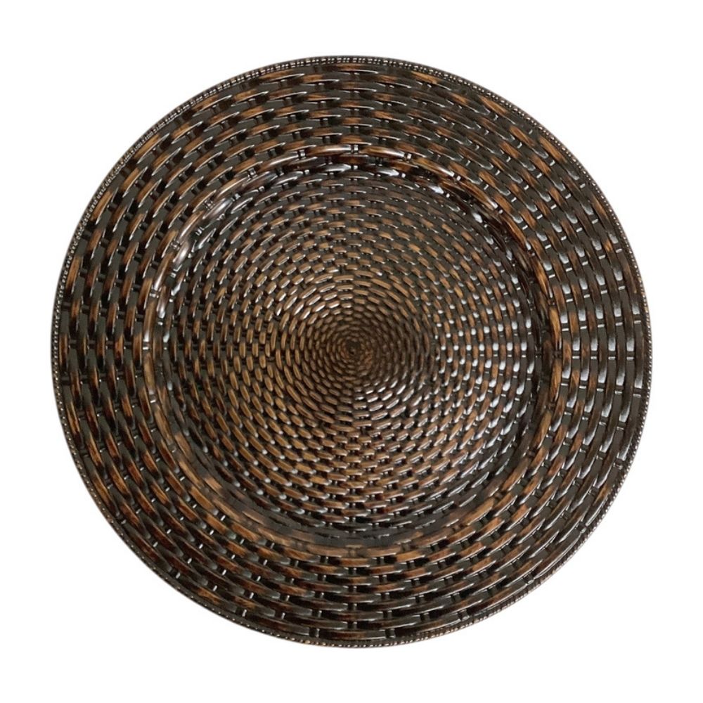 Plato Decorativo Trenzado Bronce 33cm Decore