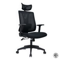 Silla Ergonómica Navy Presidente Syncro Brazos 3D Nylon Negro Althea Confort