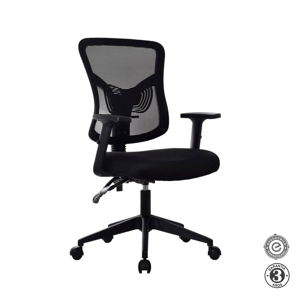 Silla Ergonómica Fone Ultra Gerente Nylon Negro Althea Confort