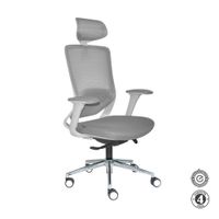 Silla Ergonómica Loop Presidente 4D Cromado Gris Althea Confort