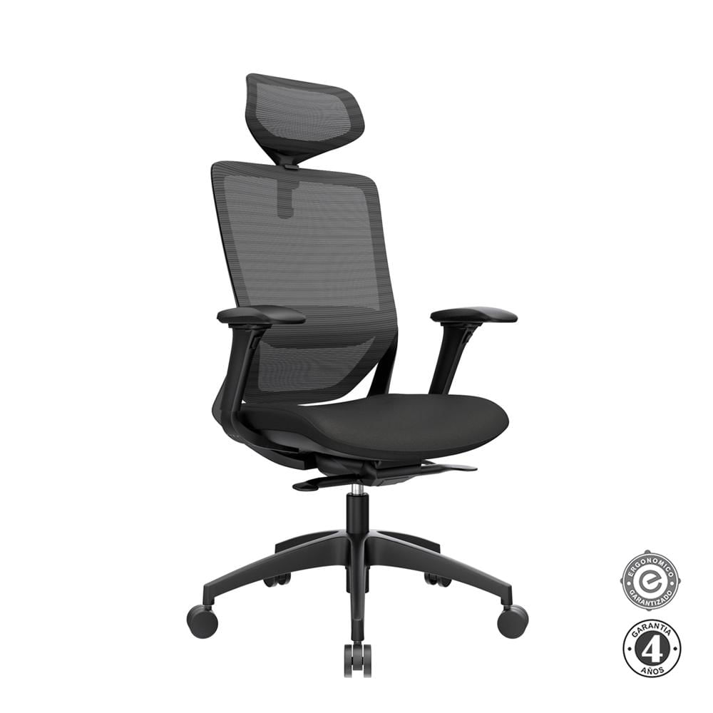 Silla Ergonómica Loop Presidente 4D Nylon Negro Althea Confort