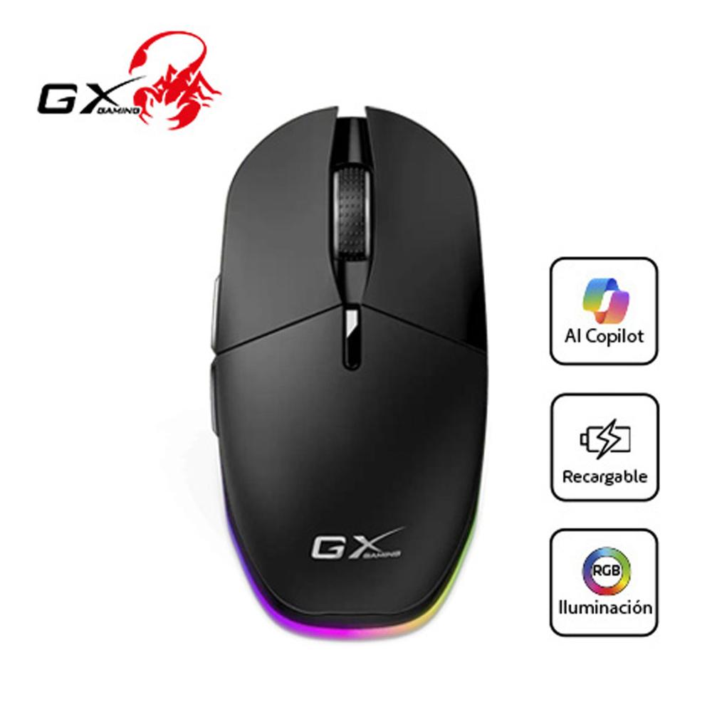 MOUSE GENIUS GX SCORPION M8250 AI COPILOT RECARGABLE WIRELESS BT 3200 NEGRO
