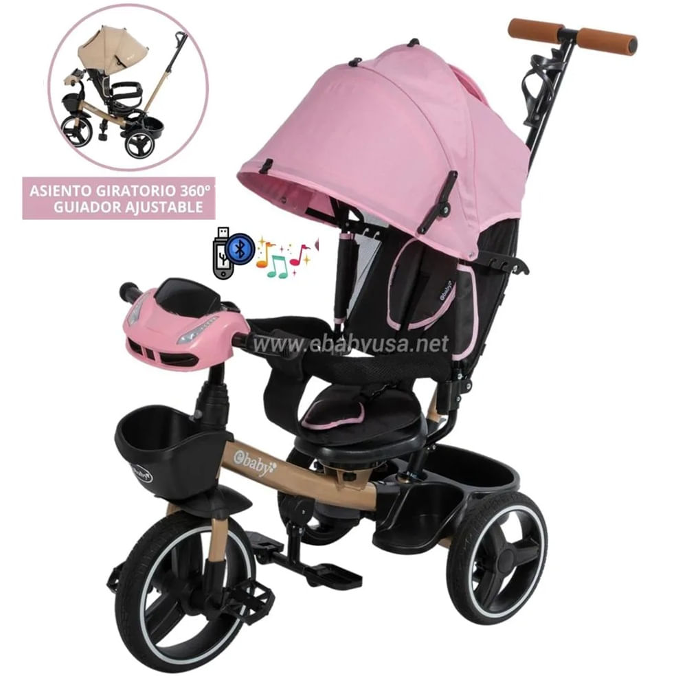 Triciclo Musical y Luces con Legend 362A Rosado