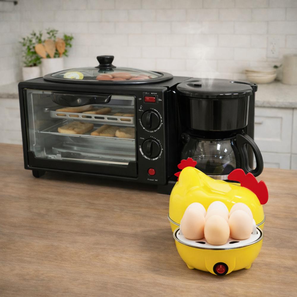 Horno Eléctrico de 3 En 1 - Cafetera Horno Parrilla y Gallina Sancocha Huevos de Regalo
