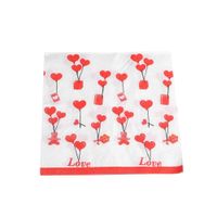 FELIZ DIA MAMA - Set 20 Servilletas Papel Diseño Corazones Rojos