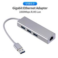 Adaptador HUB USB 3.0 RJ45 100MBPS 4 PUERTOS USB-A