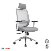 Silla Ergonómica Dubai Presidente Brazos 1D Aluminio Gris Althea Confort