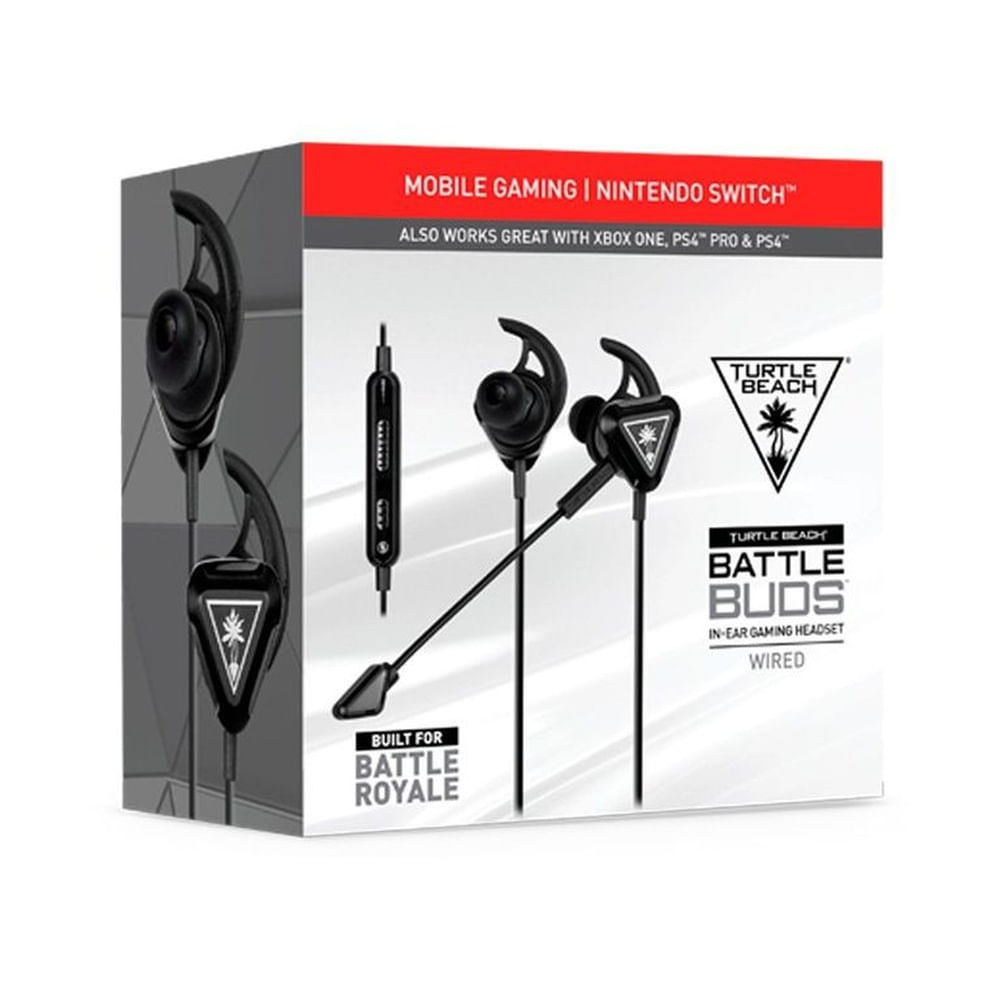 AUDIFONO PS4 TURTLE BEACH BATTLE BUDS WIRED NEGRO