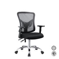 Silla Ergonómica Fone Ultra Gerente Cromado Negro Althea Confort