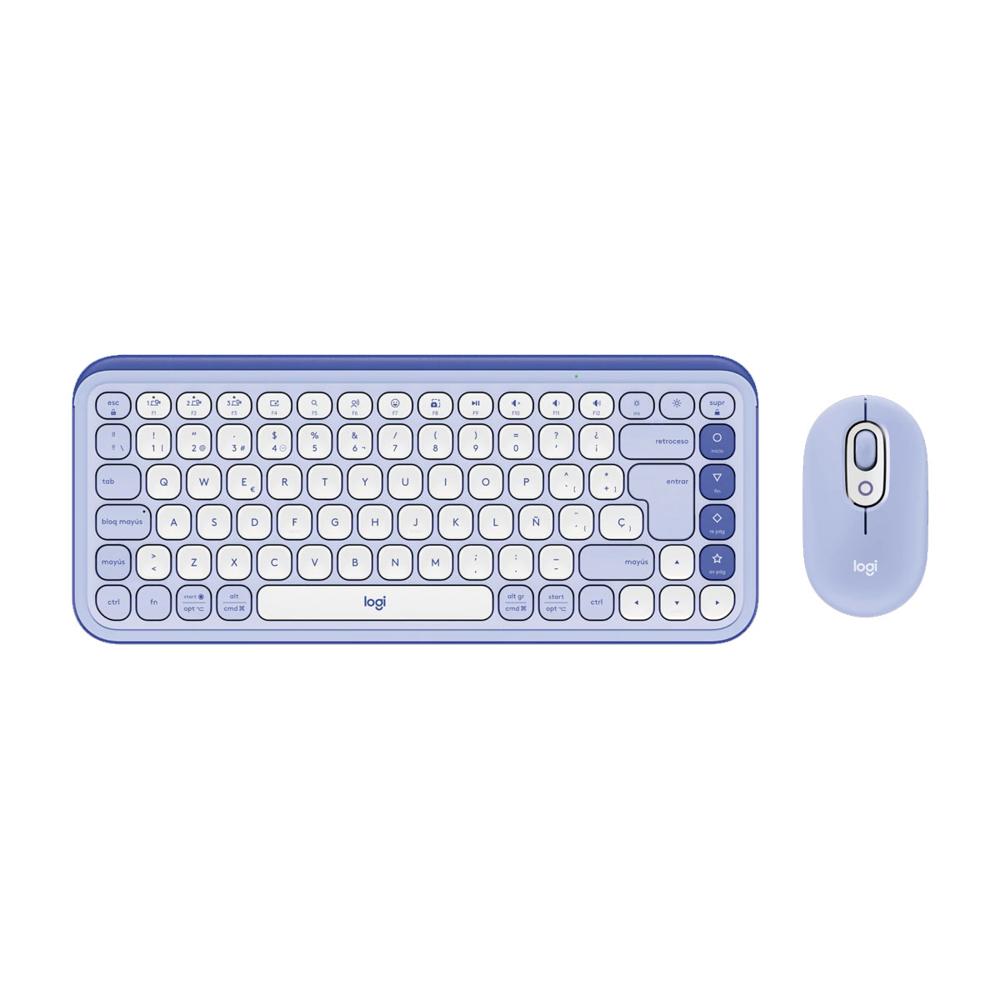 TECLADO LOGITECH MOUSE POP ICON BLUETOOTH WIRELESS SP LILA