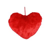 FELIZ DIA MAMA - CORAZÓN DECORATIVO DE POLIÉSTER ACABADO AFELPADO ROJO