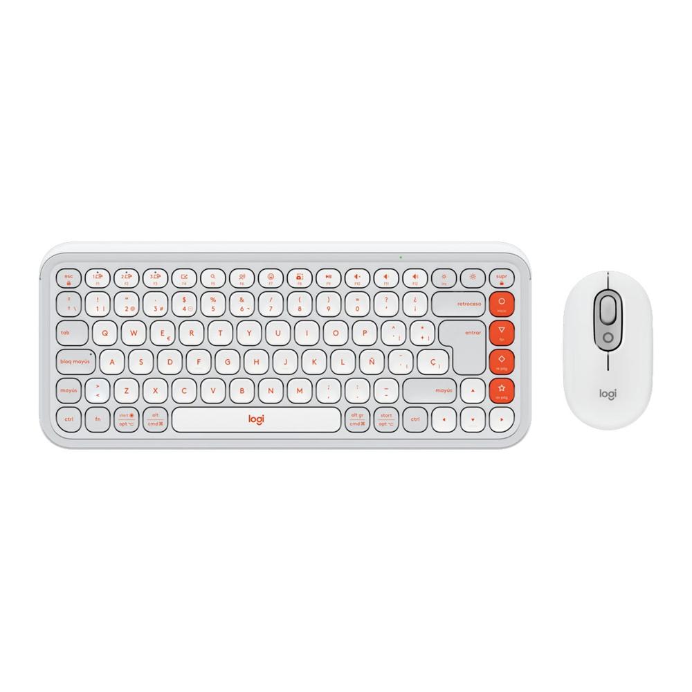 TECLADO LOGITECH MOUSE POP ICON BLUETOOT WIRELESS S BLANCO