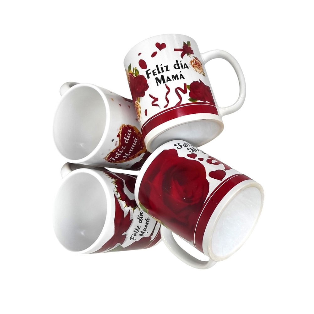 Set de 3 Taza Sublimada en Cajita para el Dia de la Madre 350ml