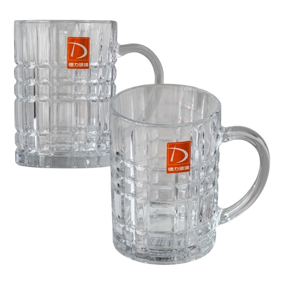 Tazas de Vidrio Vasos Cervecero 2 Pcs 470ml