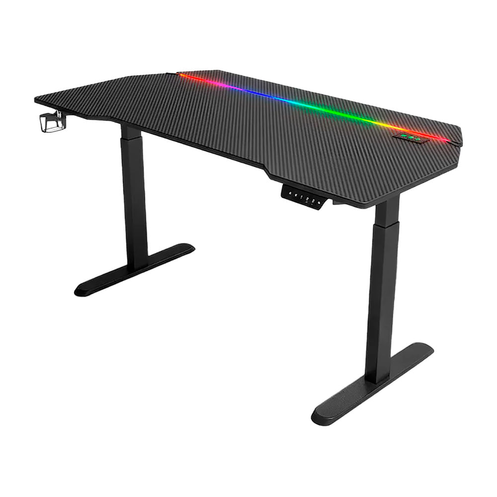 Escritorio Eléctrico Gamer Y111 con Tira de Luz RGB Personalizable y Altura Regulable