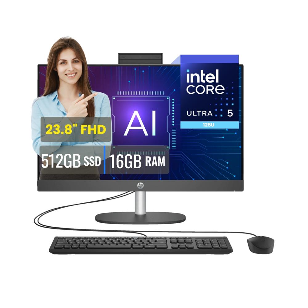 All In One HP ProOne 240 G10 Intel Ultra 5 125U 16GB RAM 512GB SSD 23.8 FHD FreeDOS CQ1V5LT