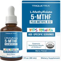 Organic Kids L-metilfolato  metil B12 Cofactor - MTHFR forma sublingual - 5-MTHF