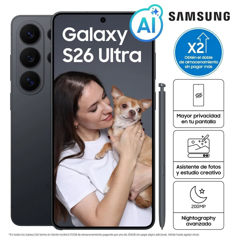 CELULAR SAMSUNG GALAXY S26 ULTRA 512 GB 12GB RAM NEGRO