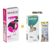Bravecto Antipulgas para Masticable 40 a 56 Kg y GRATIS Endal Antiparasitario x4 Und y Dental Bone