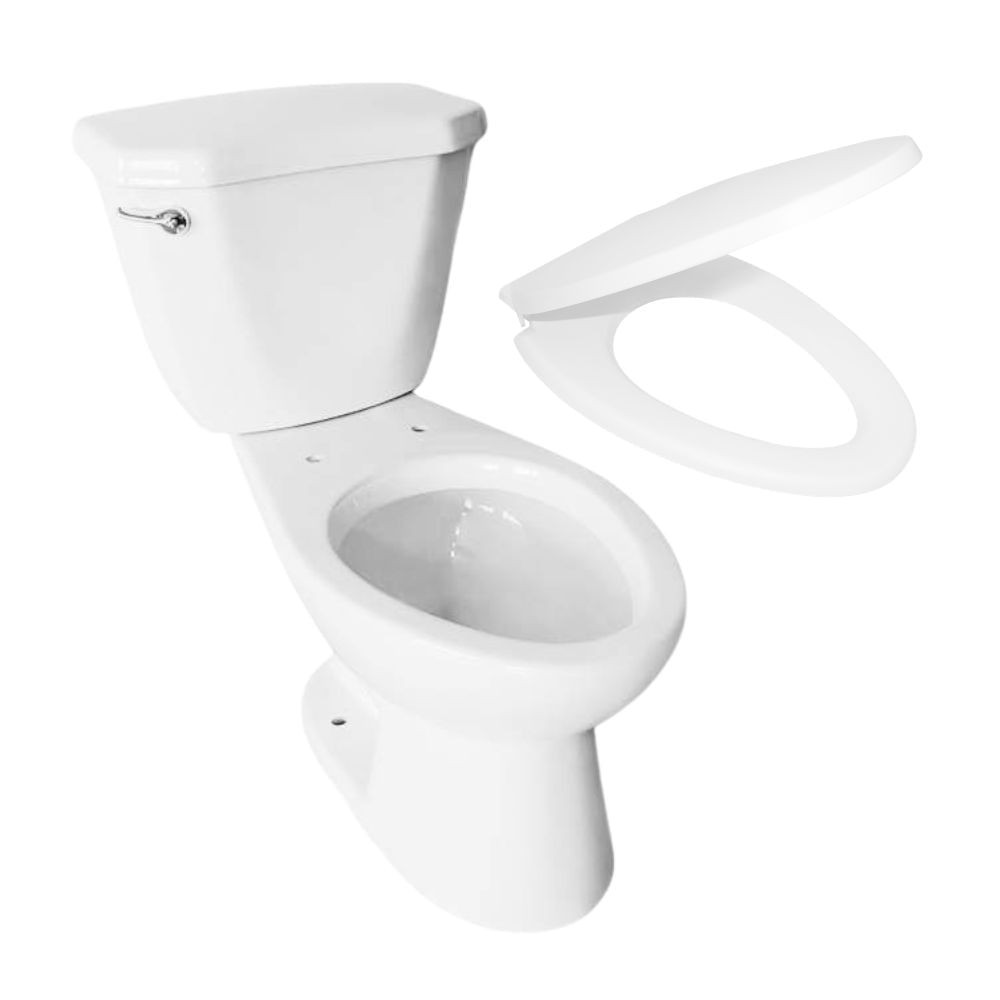 COMBO Orange: Inodoro 2 piezas Taza + Tanque Sigma Blanco + Asiento de Inodoro Elongado Classic Blanco