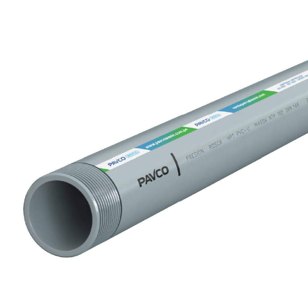 Tubo 1 1/4" 5m agua fría con rosca Pavco