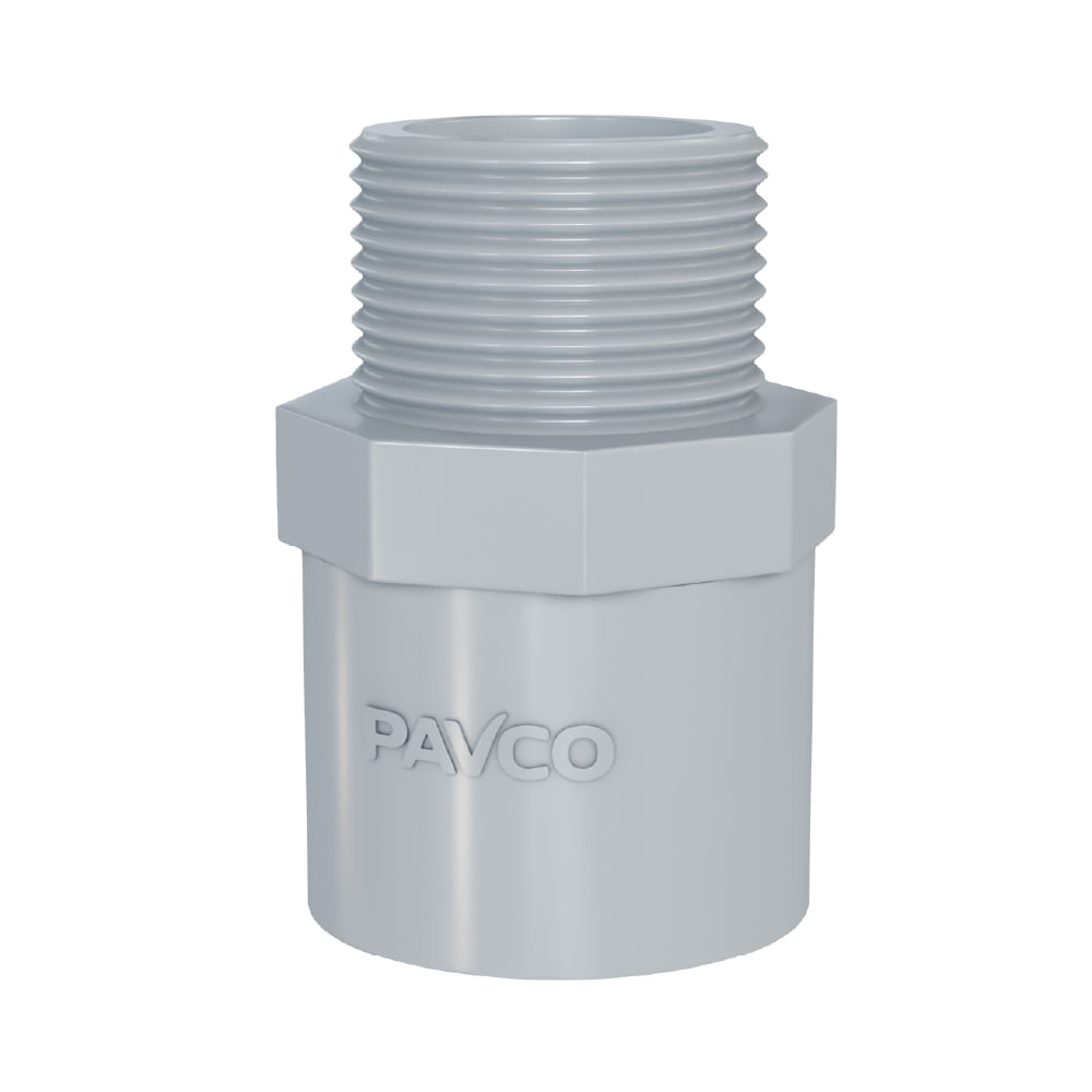 Adaptador PVC Presión 1/2 Pavco Modelo 935316 Gris