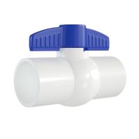 Válvula de Paso PVC Pavco Modelo 935399 Gris 3/4' sin Rosca