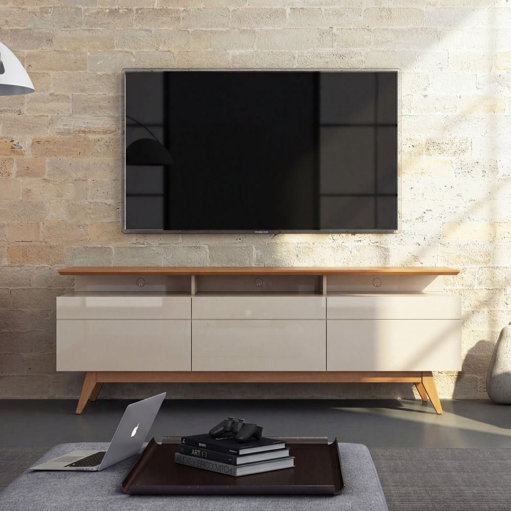 MESA DE TV STAND 1.8 NATURE OFF WHITE