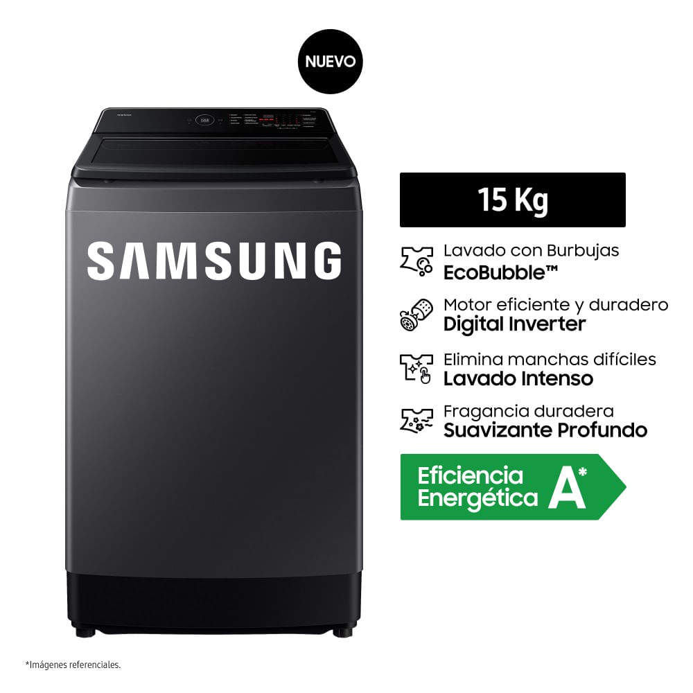 Lavadora Samsung AI WA40F15E4CPE 15Kg Grafito