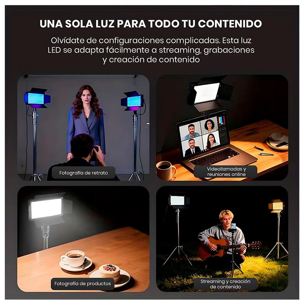 Mini Panel Luz Led 300 RGB Recargable Para Fotografia | Promart.pe ...