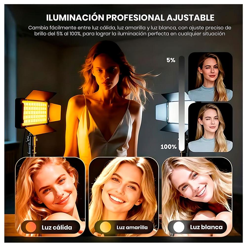 Mini Panel Luz Led 300 RGB Recargable Para Fotografia | Promart.pe ...